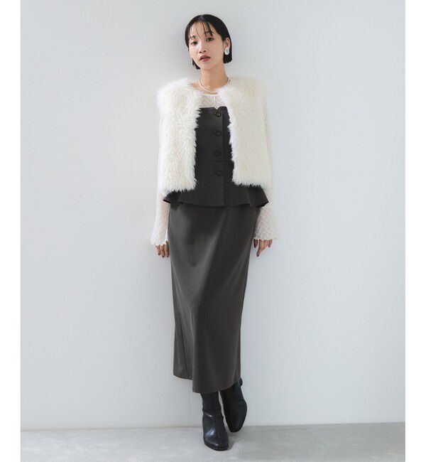 VIS「ビスチェドッキングライクキャミワンピース」|ワンピース|