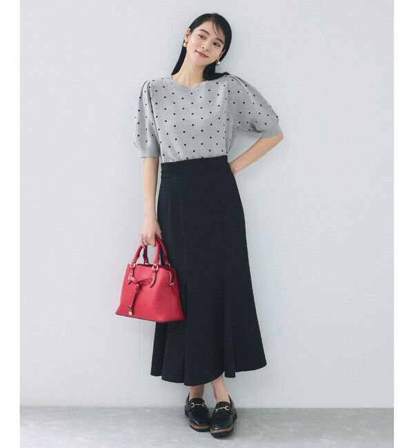 VIS「ドットジャガードニット」|ニット・セーター|