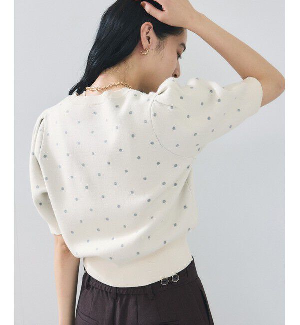 VIS「ドットジャガードニット」|ニット・セーター|