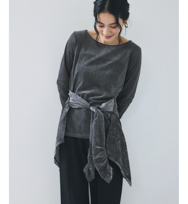 VIS「シアーベロアロングスリーブTシャツ」|Tシャツ・カットソー|グレー(07)