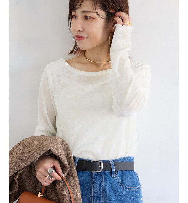 VIS「シアーベロアロングスリーブTシャツ」|Tシャツ・カットソー|