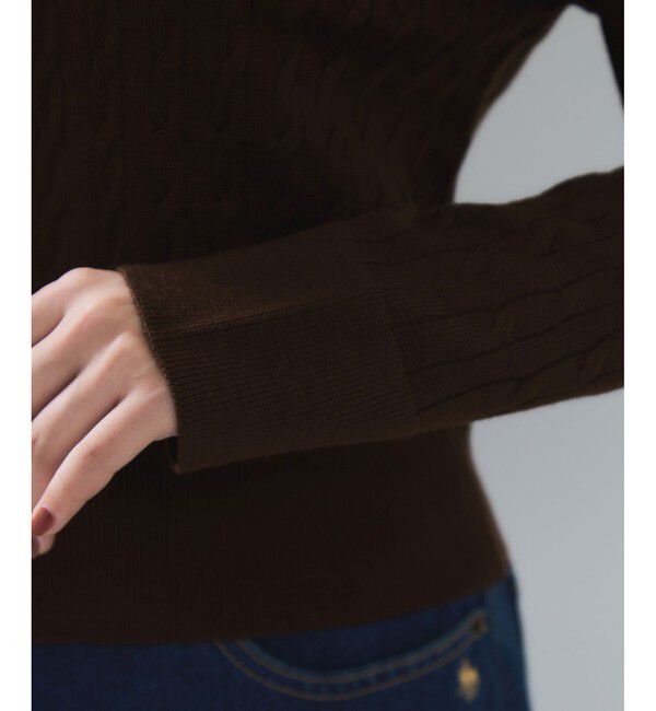 VIS「【POLO BCS】VIS別注ミニケーブルポロ襟ニットカーディガン」|カーディガン|