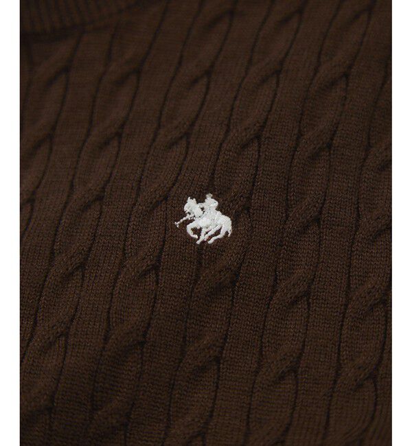 VIS「【POLO BCS】VIS別注ミニケーブルポロ襟ニットカーディガン」|カーディガン|