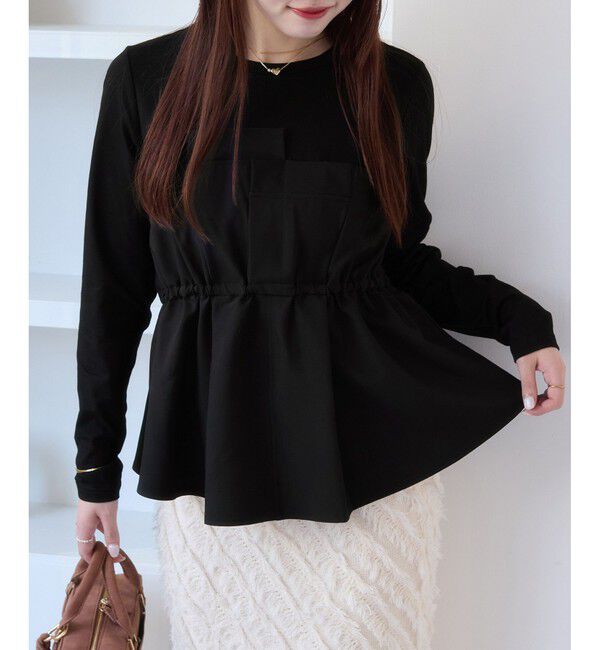 VIS「【WEB限定】ビスチェドッキングペプラムロングスリーブTシャツ」|Tシャツ・カットソー|