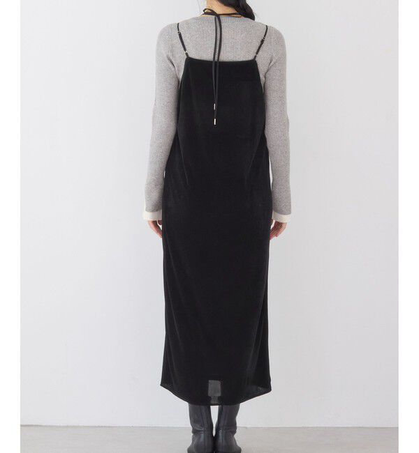 VIS「刺繍アソートベロアキャミワンピース/2WAY」|ワンピース|