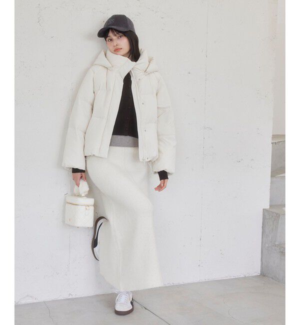 VIS「【アウター総選挙3位】フード取り外し可能軽量ダウンブルゾン/2WAY・撥水加工」|ダウン|