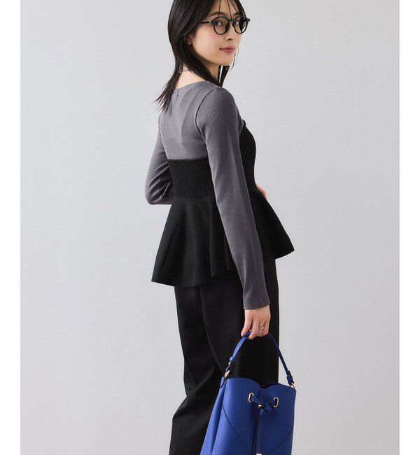 VIS「ペプラムニットドッキングプルオーバー」|ニット・セーター|