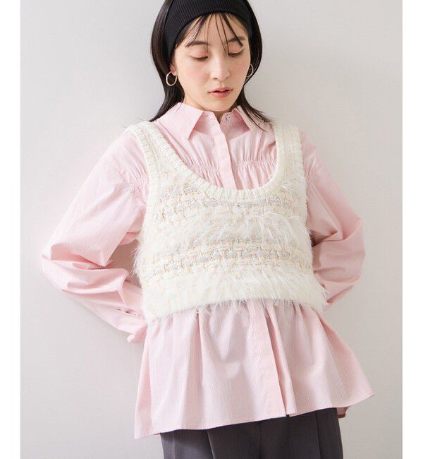 VIS「フェザーツイードニットビスチェ/2WAY」|ベスト・ジレ|キナリ(16)