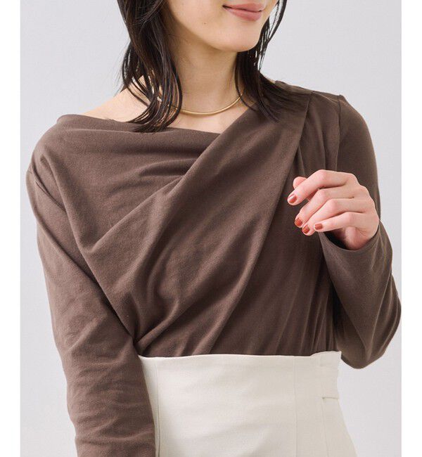 VIS「ドレープオフショルロンT/一部WEB限定カラー・イージーケア」|Tシャツ・カットソー|