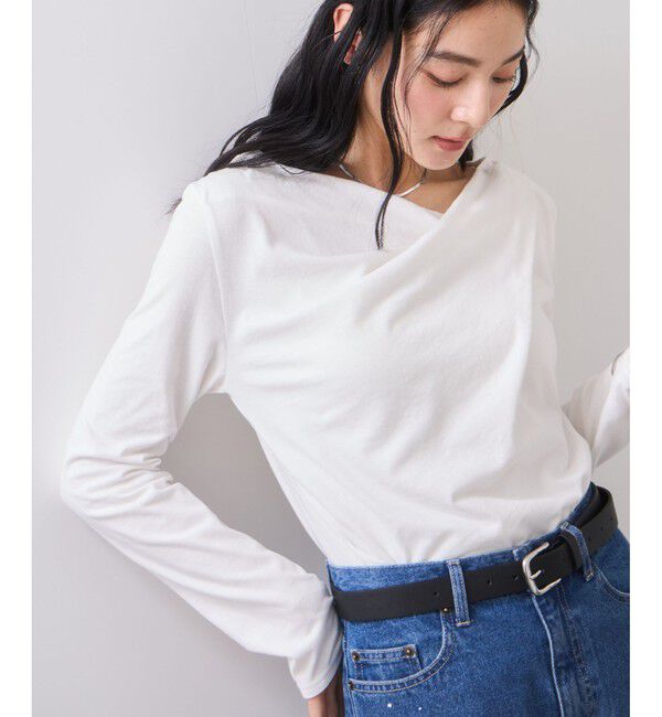 VIS「ドレープオフショルロンT/一部WEB限定カラー・イージーケア」|Tシャツ・カットソー|