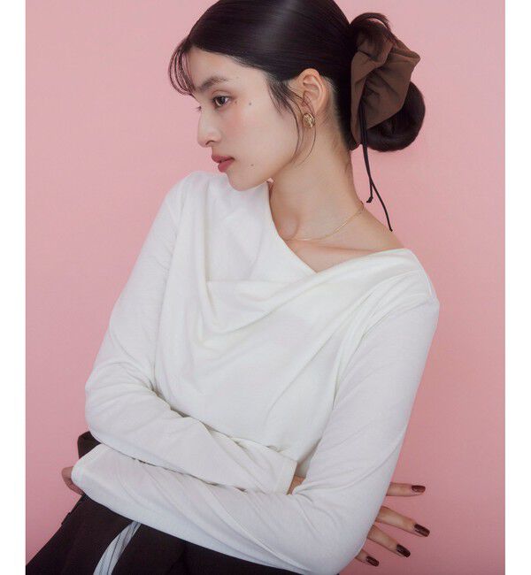 VIS「ドレープオフショルロンT/一部WEB限定カラー・イージーケア」|Tシャツ・カットソー|