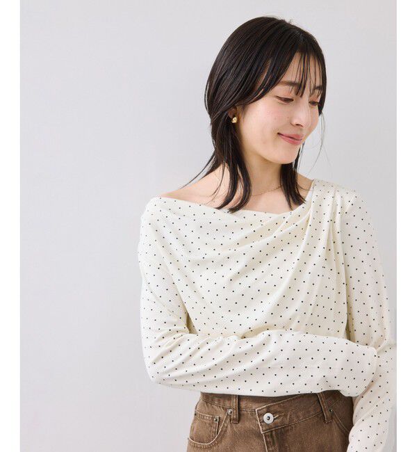 VIS「ドレープオフショルロンT/一部WEB限定カラー・イージーケア」|Tシャツ・カットソー|