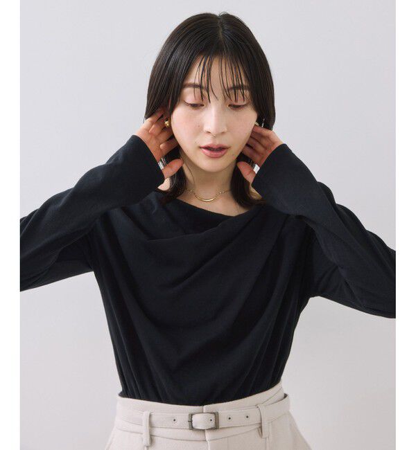 VIS「ドレープオフショルロンT/一部WEB限定カラー・イージーケア」|Tシャツ・カットソー|