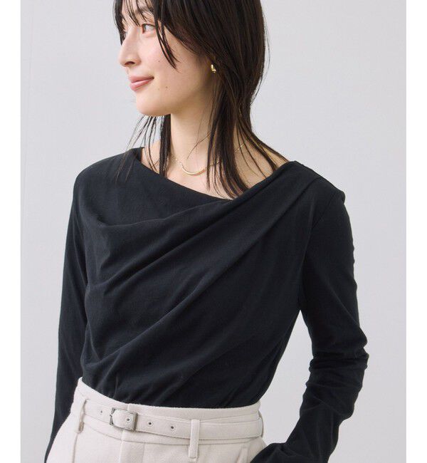 VIS「ドレープオフショルロンT/一部WEB限定カラー・イージーケア」|Tシャツ・カットソー|