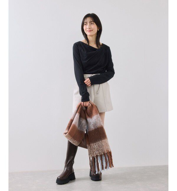 VIS「ドレープオフショルロンT/一部WEB限定カラー・イージーケア」|Tシャツ・カットソー|