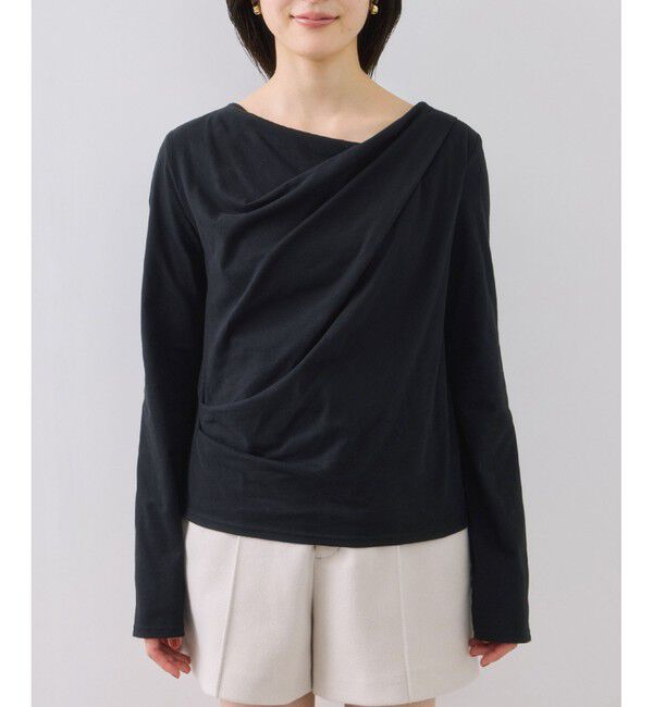 VIS「ドレープオフショルロンT/一部WEB限定カラー・イージーケア」|Tシャツ・カットソー|