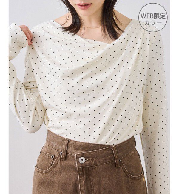 VIS「ドレープオフショルロンT/一部WEB限定カラー・イージーケア」|Tシャツ・カットソー|キナリ系(17)