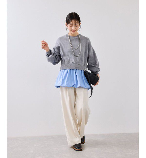 VIS「【WEB限定】シャツドッキングプルオーバー」|Tシャツ・カットソー|