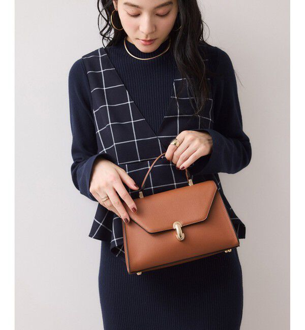 VIS「楕円金具ワンハンドルバッグ/2WAY」|ハンドバッグ|