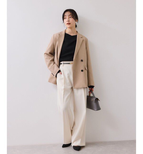 VIS「【美得】もちもちドレープリブニットトップス/イージーケア」|ニット・セーター|