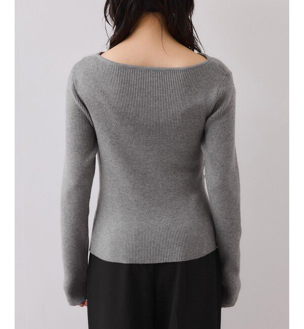 VIS「【美得】もちもちドレープリブニットトップス/イージーケア」|ニット・セーター|