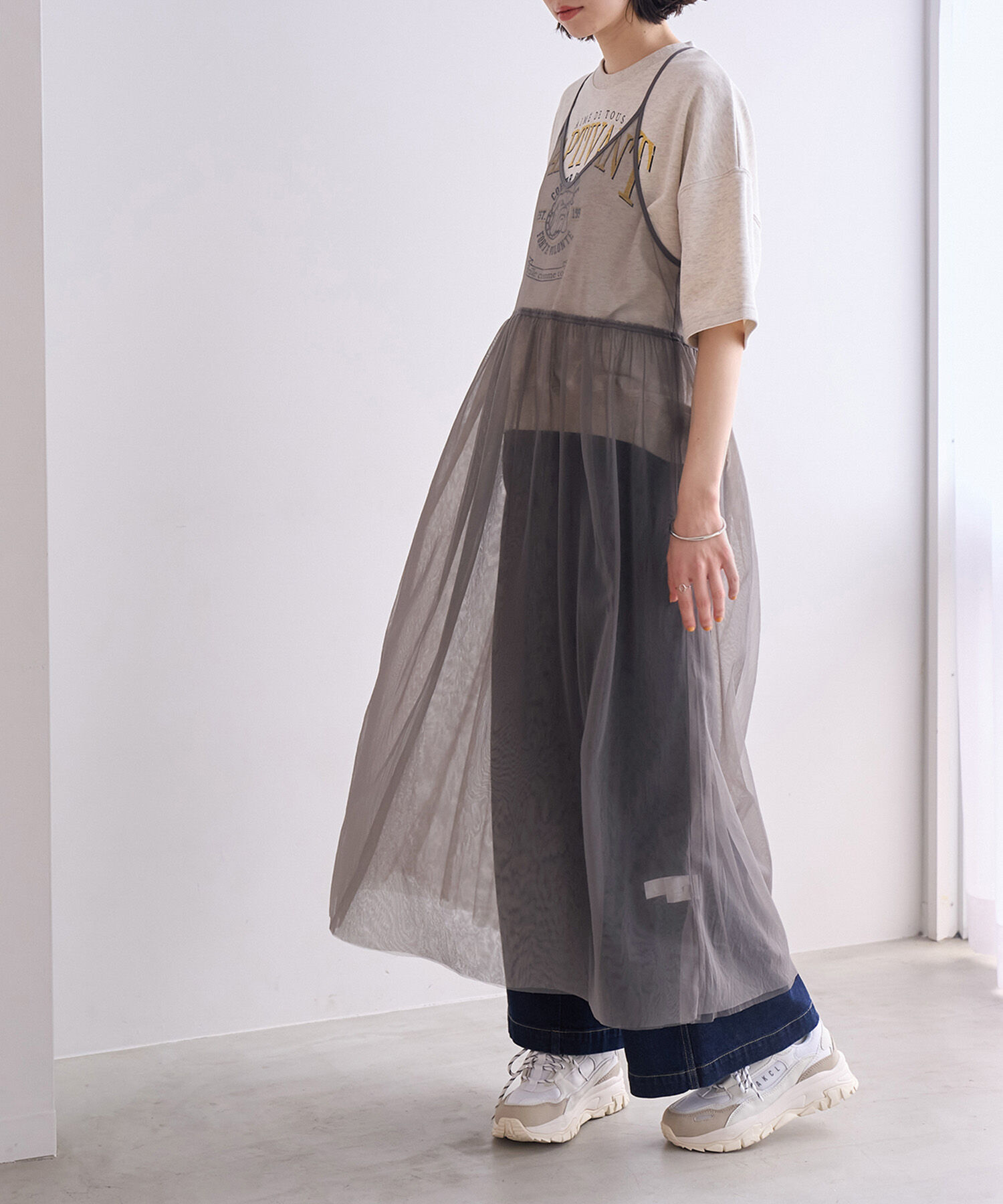 ROPE' PICNIC R「バックリボンチュールキャミワンピース」|ワンピース|