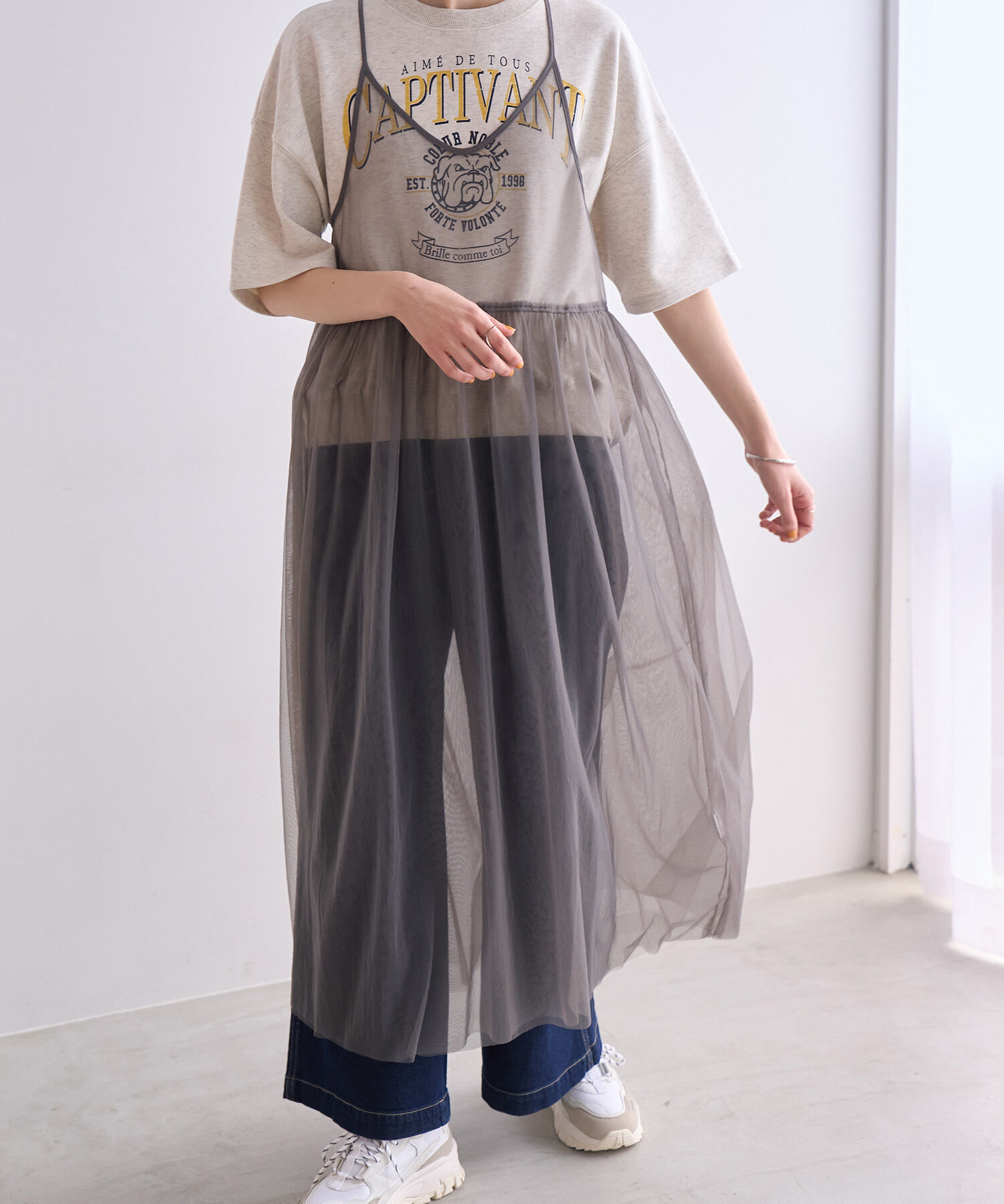 ROPE' PICNIC R「バックリボンチュールキャミワンピース」|ワンピース|