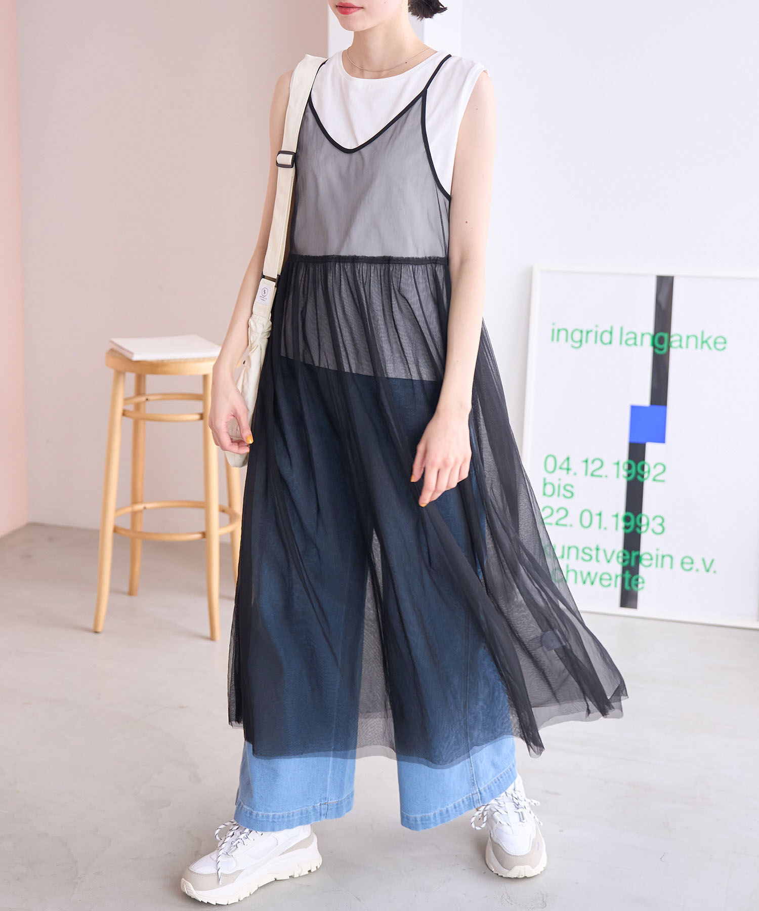 ROPE' PICNIC R「バックリボンチュールキャミワンピース」|ワンピース|