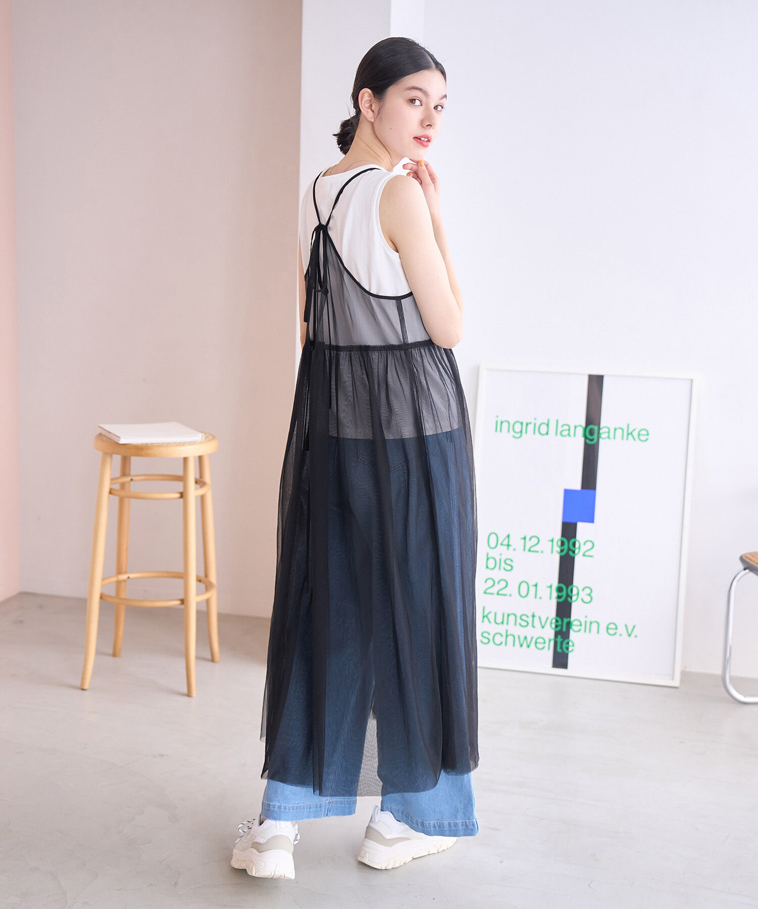 ROPE' PICNIC R「バックリボンチュールキャミワンピース」|ワンピース|