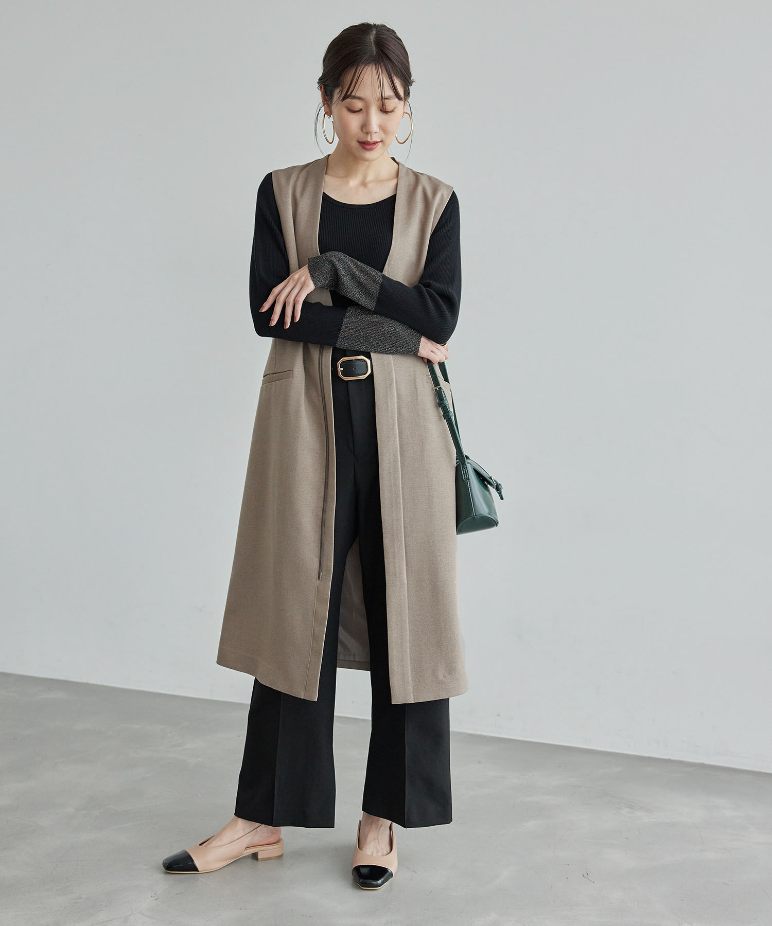 Rope&rsquo;Picnic「スリーブレスロングジレ/セットアップ対応・リンクコーデ」|ベスト・ジレ|