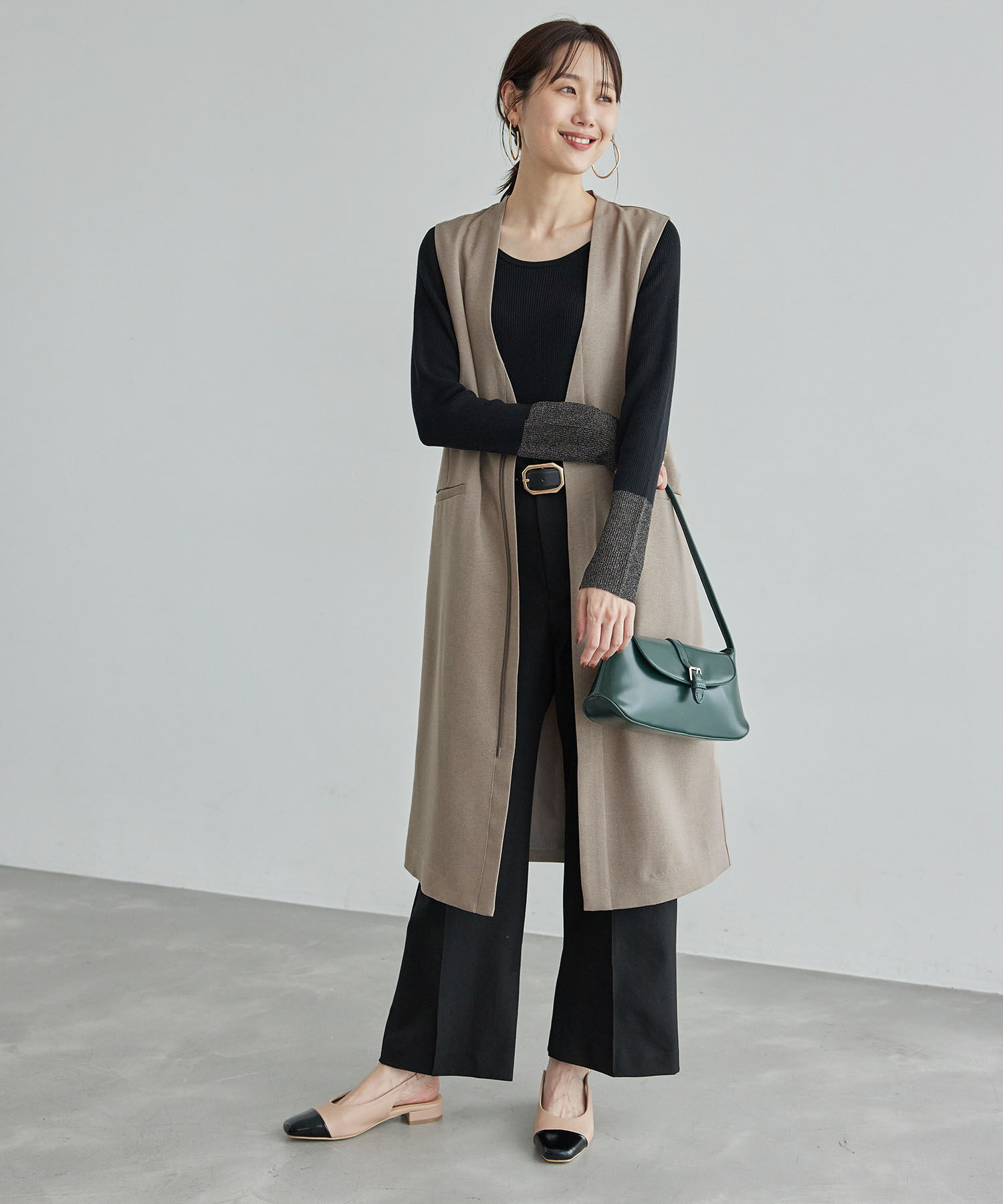 Rope&rsquo;Picnic「スリーブレスロングジレ/セットアップ対応・リンクコーデ」|ベスト・ジレ|