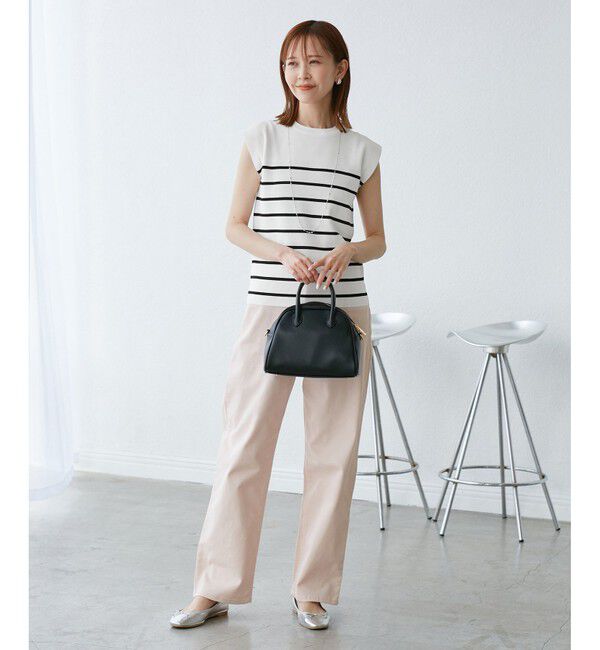 Rope&rsquo;Picnic「【UVカット・接触冷感・イージーケア】八方映えニット ゼロスリーブニットプルオーバー」|ニット・セーター|