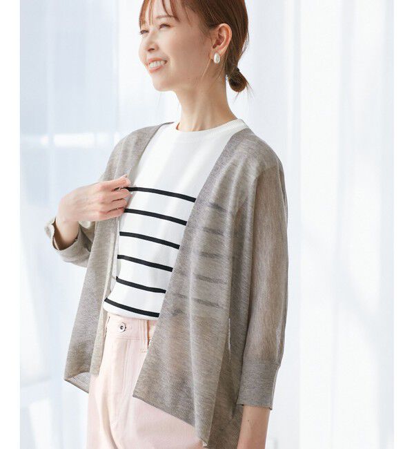Rope&rsquo;Picnic「【新色追加】LEVITAシアーニットリラックスカーディガン」|カーディガン|