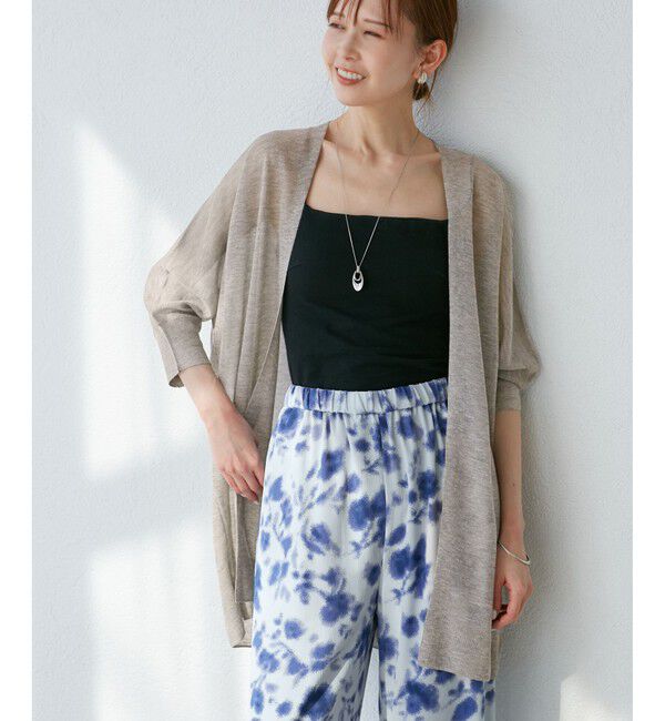 Rope&rsquo;Picnic「【新色追加】LEVITAシアーニットリラックスカーディガン」|カーディガン|