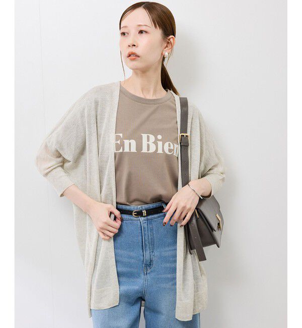 Rope&rsquo;Picnic「【新色追加】LEVITAシアーニットリラックスカーディガン」|カーディガン|グレーサブ(09)