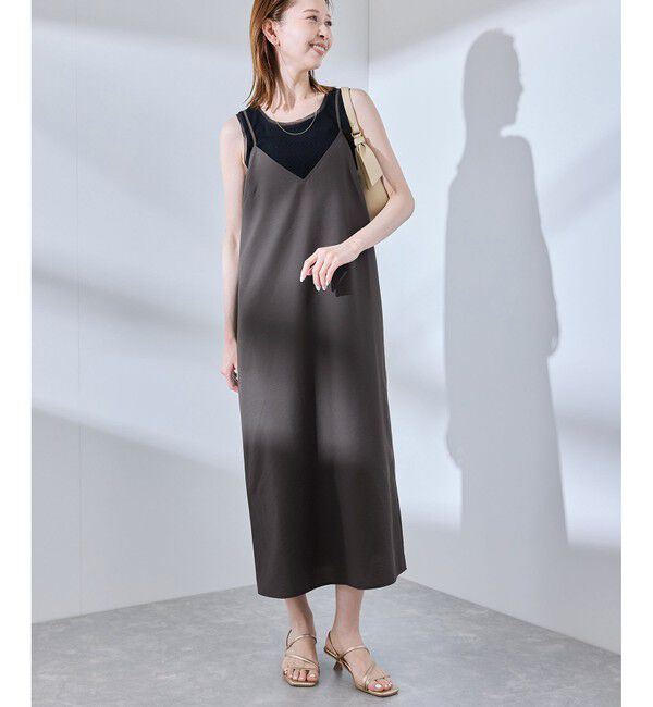 Rope&rsquo;Picnic「【UVケア・遮熱】Comfort Seriesコンフォートシリーズ/Vネックキャミワンピース」|ワンピース|