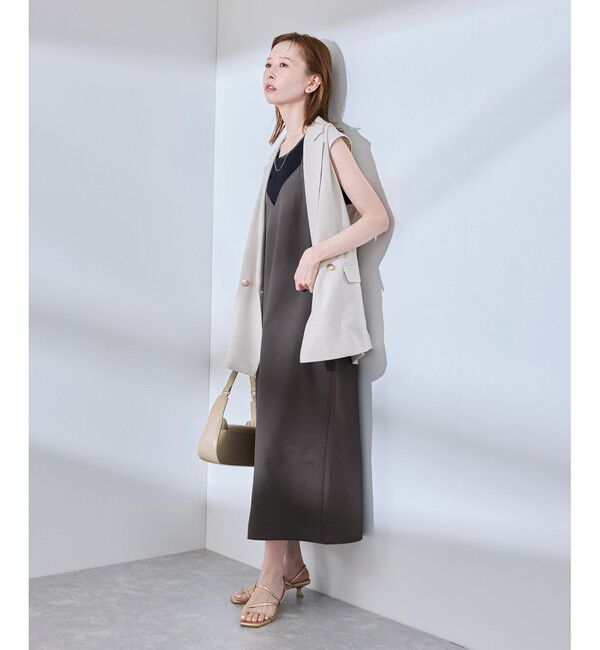 Rope&rsquo;Picnic「【UVケア・遮熱】Comfort Seriesコンフォートシリーズ/Vネックキャミワンピース」|ワンピース|