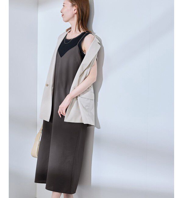 Rope&rsquo;Picnic「【UVケア・遮熱】Comfort Seriesコンフォートシリーズ/Vネックキャミワンピース」|ワンピース|