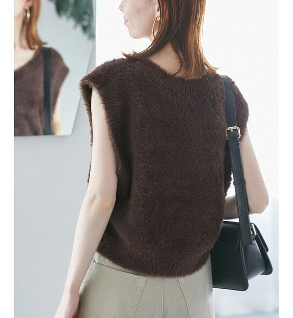 Rope&rsquo;Picnic「ショートフェザーニットベスト」|ベスト・ジレ|