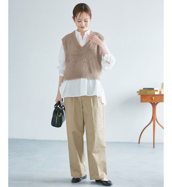 Rope&rsquo;Picnic「ショートフェザーニットベスト」|ベスト・ジレ|