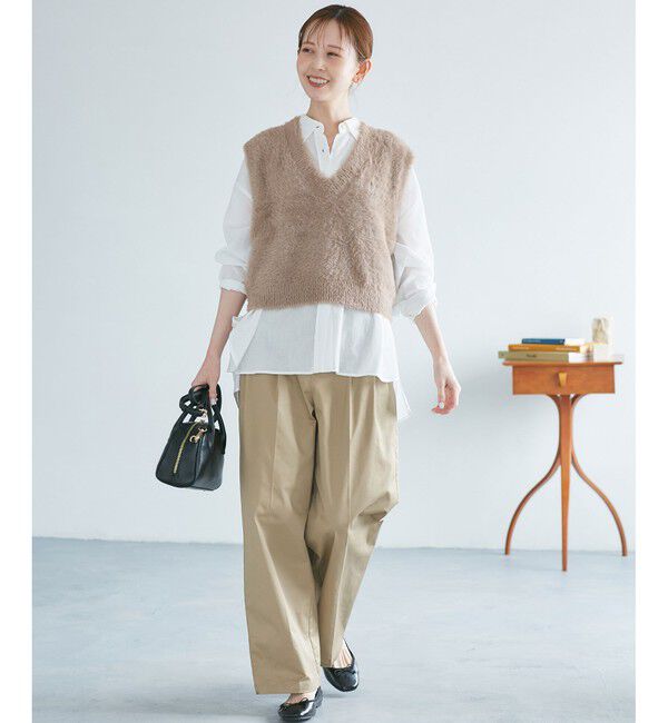 Rope&rsquo;Picnic「ショートフェザーニットベスト」|ベスト・ジレ|