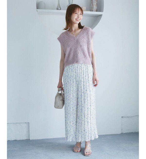 Rope&rsquo;Picnic「ショートフェザーニットベスト」|ベスト・ジレ|