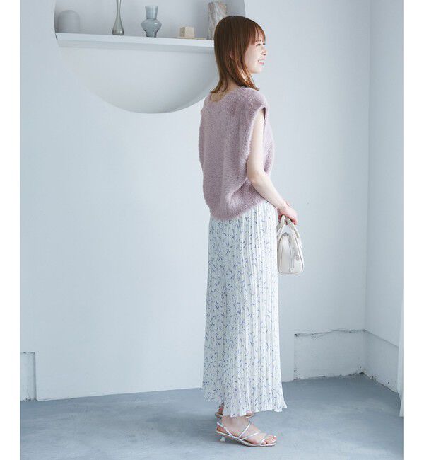 Rope&rsquo;Picnic「ショートフェザーニットベスト」|ベスト・ジレ|