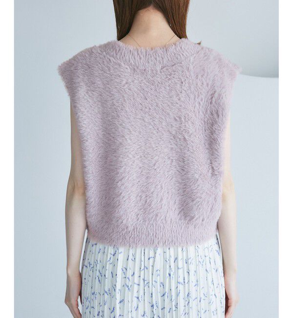 Rope&rsquo;Picnic「ショートフェザーニットベスト」|ベスト・ジレ|