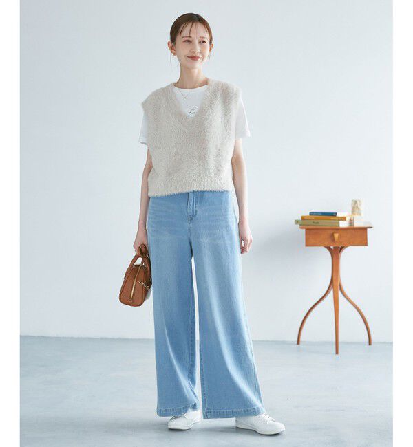 Rope&rsquo;Picnic「ショートフェザーニットベスト」|ベスト・ジレ|