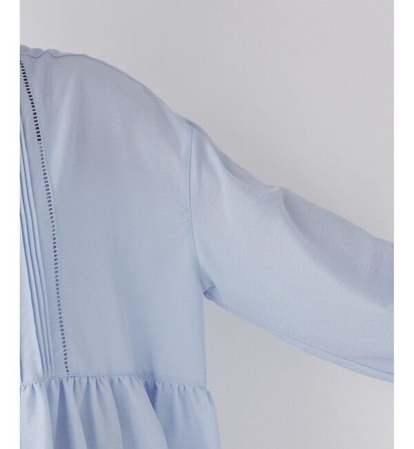 Rope&rsquo;Picnic「【UVケア・防シワ】羽織れるピンタックデザインペプラムシャツ」|シャツ・ブラウス|