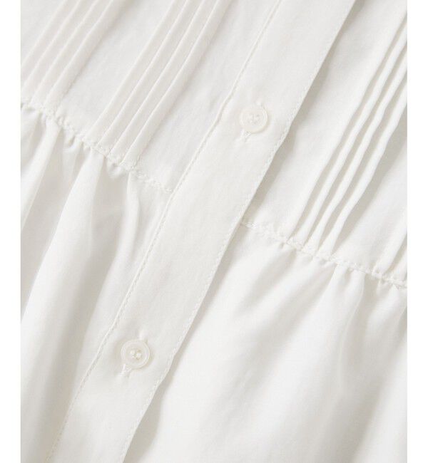 Rope&rsquo;Picnic「【UVケア・防シワ】羽織れるピンタックデザインペプラムシャツ」|シャツ・ブラウス|