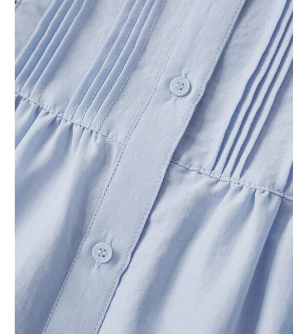 Rope&rsquo;Picnic「【UVケア・防シワ】羽織れるピンタックデザインペプラムシャツ」|シャツ・ブラウス|