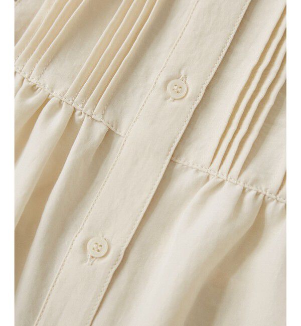 Rope&rsquo;Picnic「【UVケア・防シワ】羽織れるピンタックデザインペプラムシャツ」|シャツ・ブラウス|