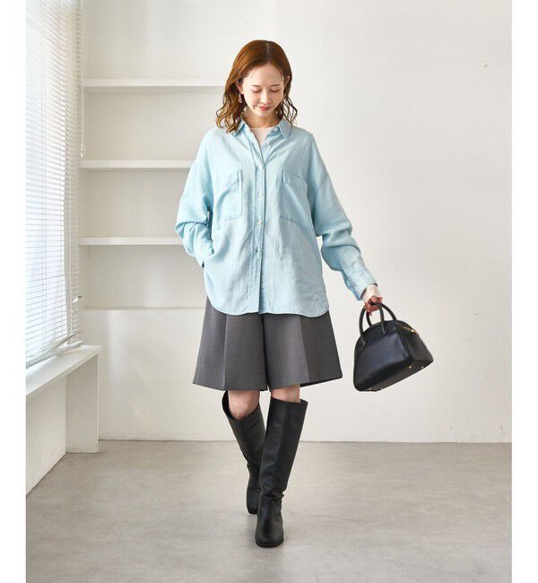 Rope&rsquo;Picnic「シャンブレーデニム調シャツ」|シャツ・ブラウス|